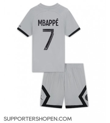 Paris Saint-Germain Kylian Mbappe #7 Bortatröja Barn 2022-23 Kortärmad (+ korta byxor)